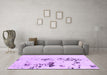 Machine Washable Abstract Purple Modern Area Rugs in a Living Room, wshabs892pur