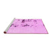 Sideview of Machine Washable Abstract Pink Modern Rug, wshabs892pnk