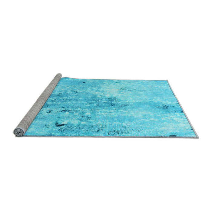 Sideview of Machine Washable Abstract Light Blue Modern Rug, wshabs893lblu