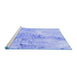 Sideview of Machine Washable Abstract Blue Modern Rug, wshabs893blu