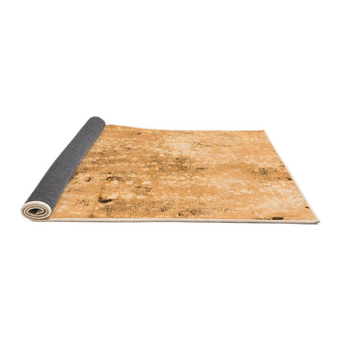 Sideview of Abstract Orange Modern Rug, abs893org