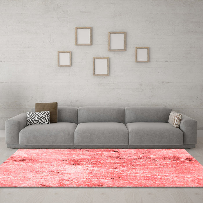 Modern Red Washable Rugs