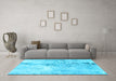 Machine Washable Abstract Light Blue Modern Rug in a Living Room, wshabs893lblu