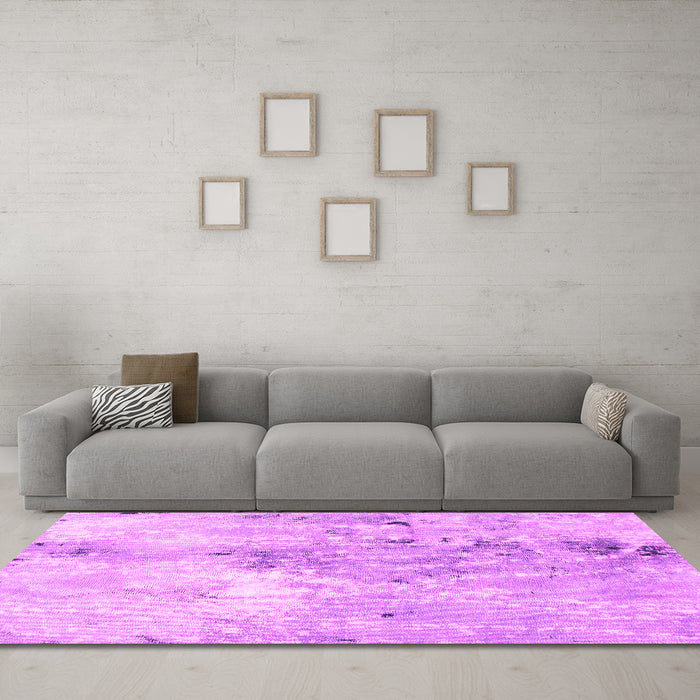 Machine Washable Abstract Pink Modern Rug in a Living Room, wshabs893pnk
