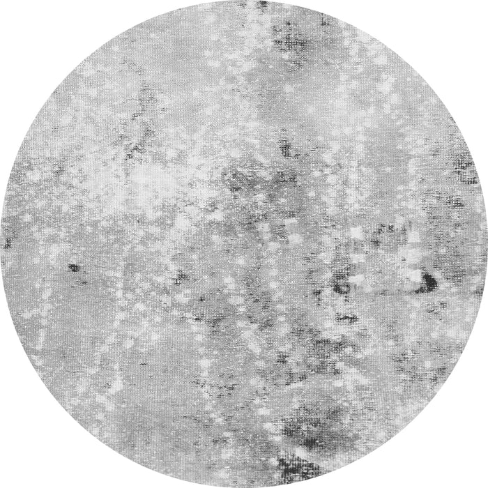 Round Machine Washable Abstract Gray Modern Rug, wshabs893gry