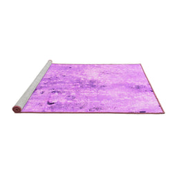 Sideview of Machine Washable Abstract Pink Modern Rug, wshabs893pnk