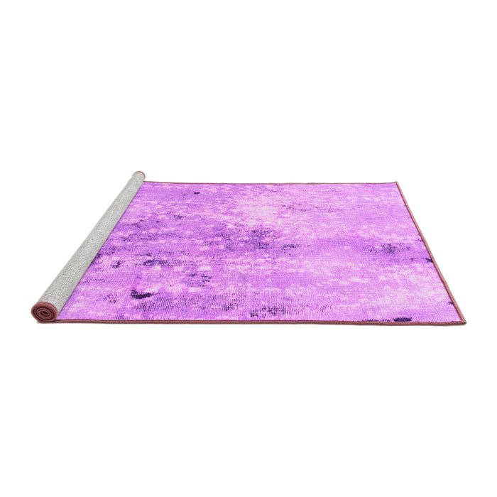 Sideview of Machine Washable Abstract Pink Modern Rug, wshabs893pnk