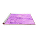 Sideview of Machine Washable Abstract Pink Modern Rug, wshabs893pnk