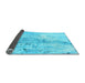 Sideview of Abstract Light Blue Modern Rug, abs893lblu