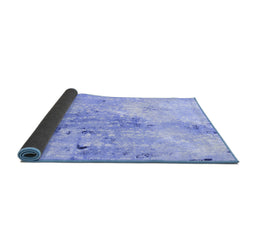 Sideview of Abstract Blue Modern Rug, abs893blu