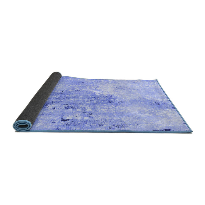 Sideview of Abstract Blue Modern Rug, abs893blu