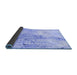 Sideview of Abstract Blue Modern Rug, abs893blu