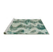 Sideview of Machine Washable Abstract -Sea Green Rug, wshabs894