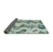 Sideview of Abstract Green Modern Rug, abs894