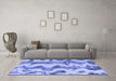 Machine Washable Abstract Blue Modern Rug in a Living Room, wshabs894blu