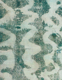 Machine Washable Abstract -Sea Green Rug, wshabs894