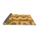 Sideview of Abstract Orange Modern Rug, abs894org