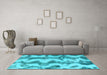 Machine Washable Abstract Light Blue Modern Rug in a Living Room, wshabs894lblu