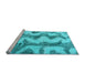 Sideview of Machine Washable Abstract Light Blue Modern Rug, wshabs894lblu