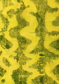 Abstract Yellow Modern Rug, abs894yw