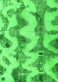 Abstract Green Modern Rug, abs894grn