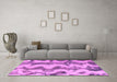 Machine Washable Abstract Pink Modern Rug in a Living Room, wshabs894pnk