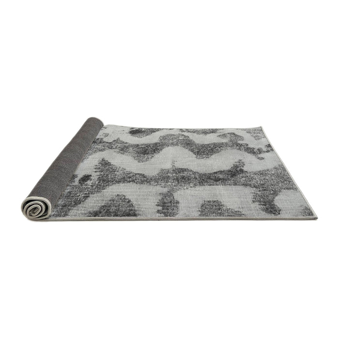 Sideview of Abstract Gray Modern Rug, abs894gry