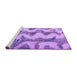 Sideview of Machine Washable Abstract Purple Modern Area Rugs, wshabs894pur