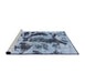 Sideview of Machine Washable Abstract Azure Blue Rug, wshabs895