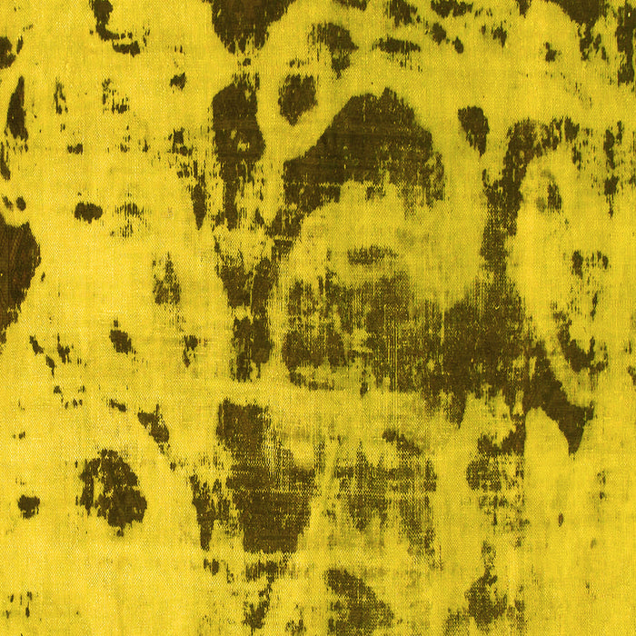 Square Machine Washable Abstract Yellow Modern Rug, wshabs895yw