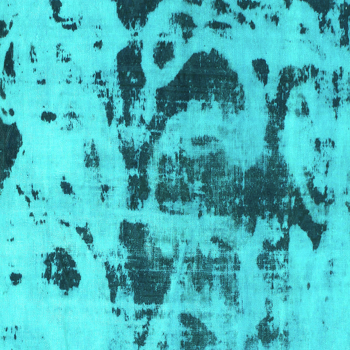 Square Abstract Turquoise Modern Rug, abs895turq