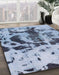 Machine Washable Abstract Azure Blue Rug in a Family Room, wshabs895