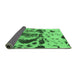 Sideview of Abstract Emerald Green Modern Rug, abs895emgrn