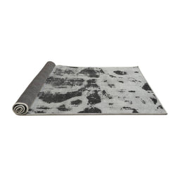 Sideview of Abstract Gray Modern Rug, abs895gry