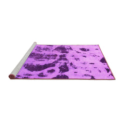 Sideview of Machine Washable Abstract Pink Modern Rug, wshabs895pnk