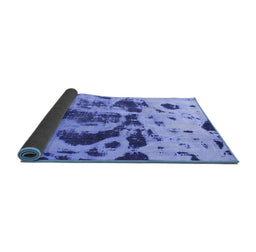 Sideview of Abstract Blue Modern Rug, abs895blu