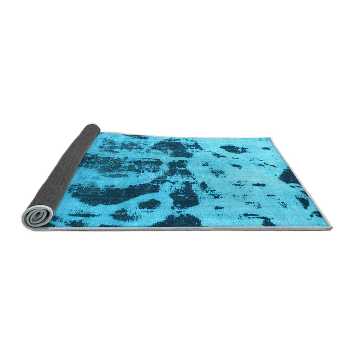 Sideview of Abstract Light Blue Modern Rug, abs895lblu