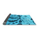 Sideview of Abstract Light Blue Modern Rug, abs895lblu