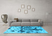 Machine Washable Abstract Light Blue Modern Rug in a Living Room, wshabs895lblu