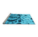 Sideview of Machine Washable Abstract Light Blue Modern Rug, wshabs895lblu