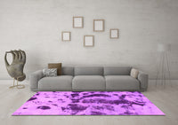 Machine Washable Abstract Pink Modern Rug, wshabs895pnk