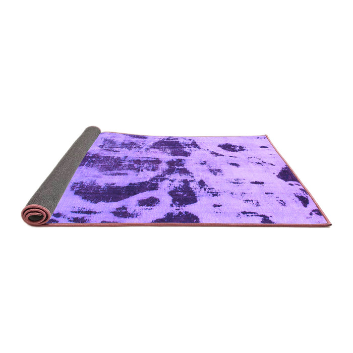 Sideview of Abstract Purple Modern Rug, abs895pur