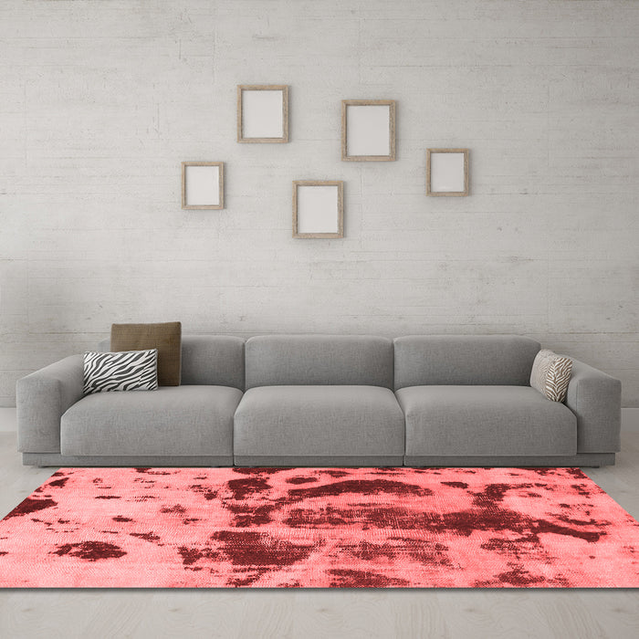 Modern Red Washable Rugs