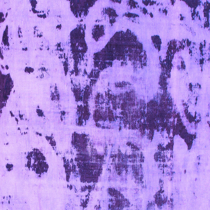 Square Machine Washable Abstract Purple Modern Area Rugs, wshabs895pur
