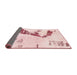 Sideview of Abstract Light Red Pink Modern Rug, abs896