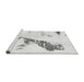 Sideview of Machine Washable Abstract Gray Modern Rug, wshabs896gry