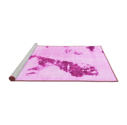 Sideview of Machine Washable Abstract Pink Modern Rug, wshabs896pnk
