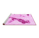 Sideview of Machine Washable Abstract Pink Modern Rug, wshabs896pnk