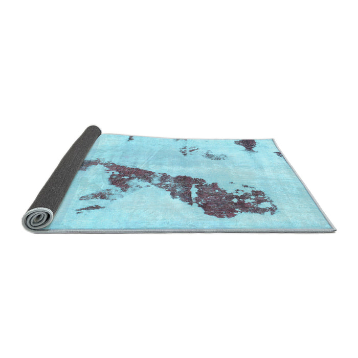 Sideview of Abstract Light Blue Modern Rug, abs896lblu