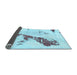 Sideview of Abstract Light Blue Modern Rug, abs896lblu